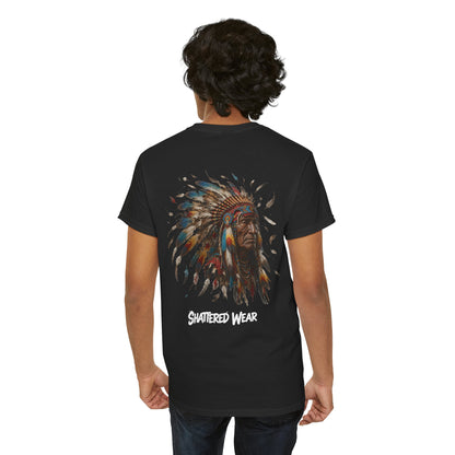 Shattered Warbonnet Elderly Native Graphic Tee