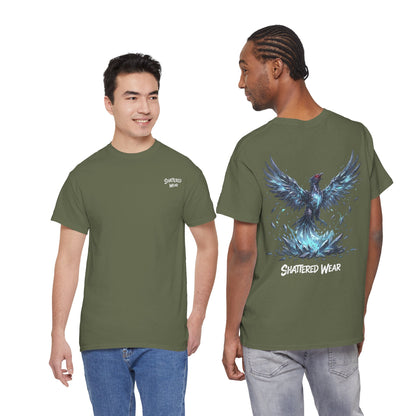 Shattered Blue Rising Phoenix Wear Graphic Tee