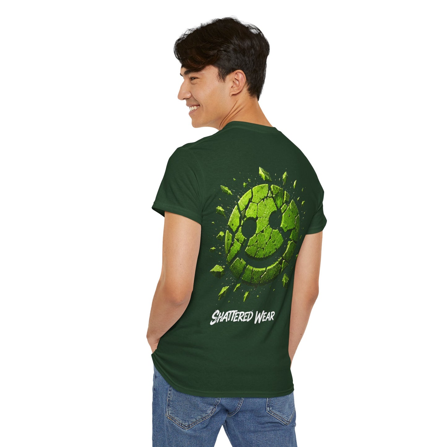 Shattered Wear Cracked Smiley Graphic Tee