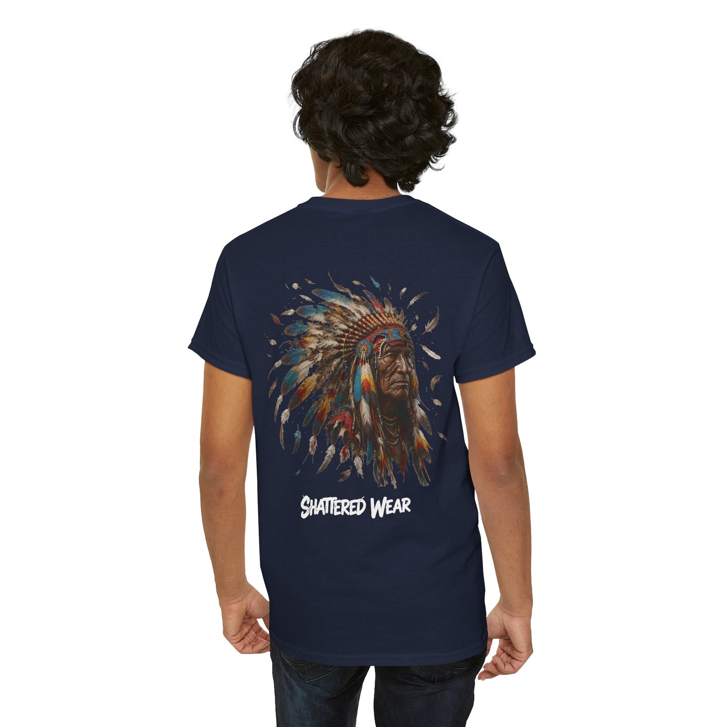 Shattered Warbonnet Elderly Native Graphic Tee