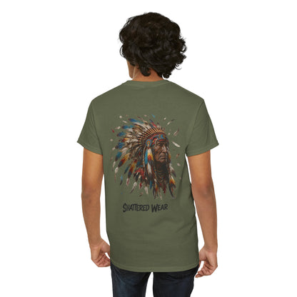 Shattered Warbonnet Elderly Native Graphic Tee