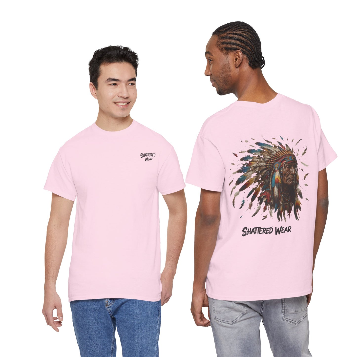 Shattered Warbonnet Elderly Native Graphic Tee