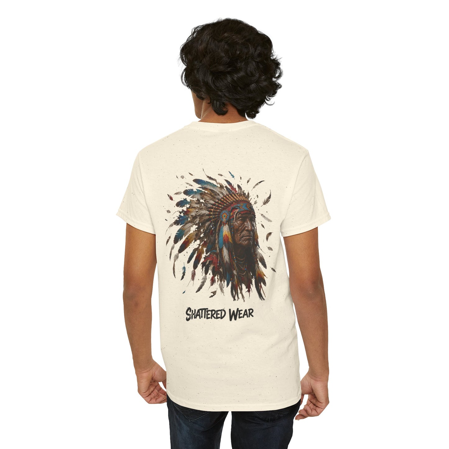 Shattered Warbonnet Elderly Native Graphic Tee