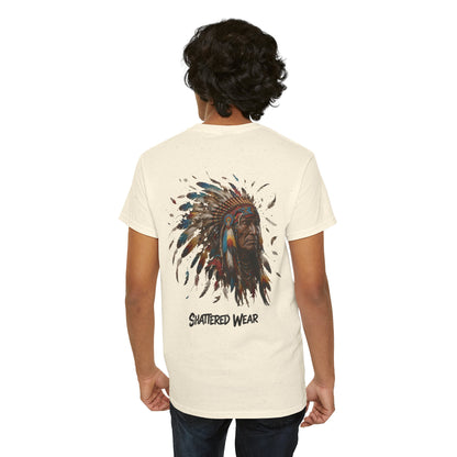 Shattered Warbonnet Elderly Native Graphic Tee