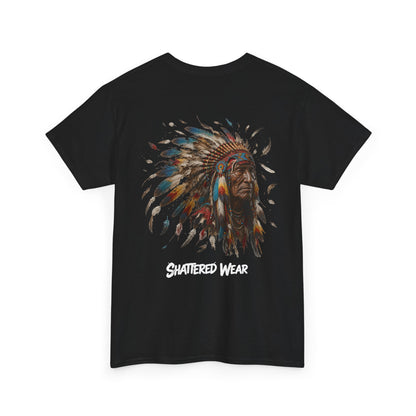 Shattered Warbonnet Elderly Native Graphic Tee