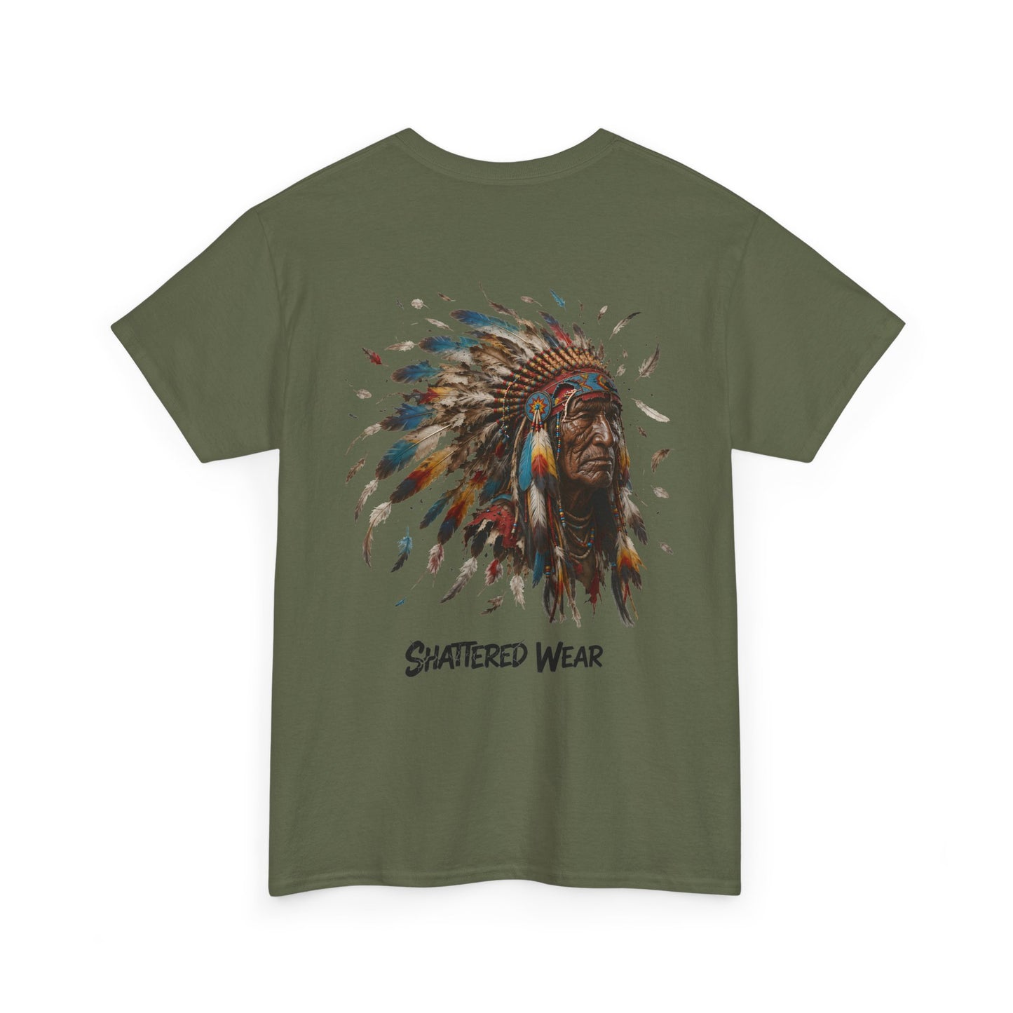 Shattered Warbonnet Elderly Native Graphic Tee