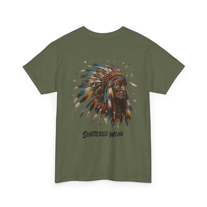 Shattered Warbonnet Elderly Native Graphic Tee