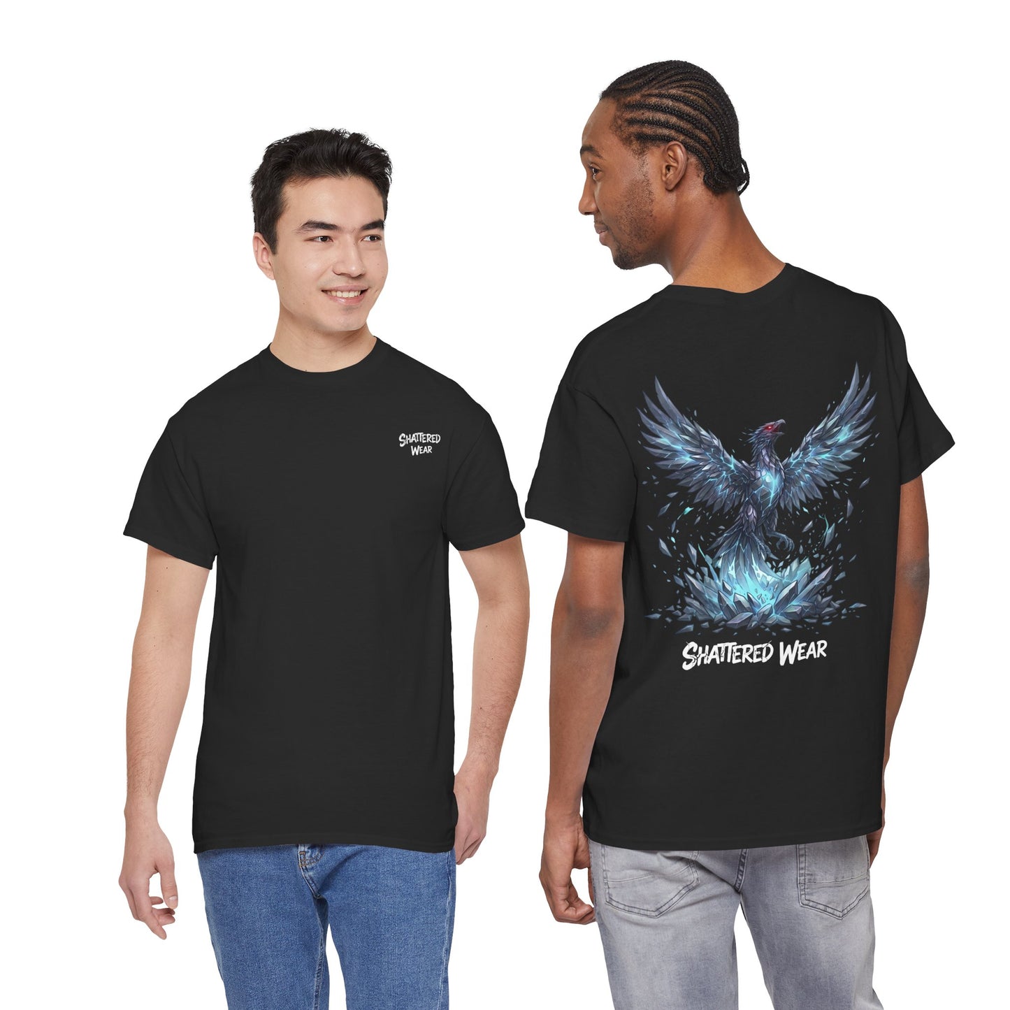 Shattered Blue Rising Phoenix Wear Graphic Tee