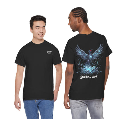 Shattered Blue Rising Phoenix Wear Graphic Tee