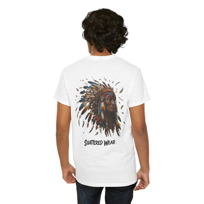 Shattered Warbonnet Elderly Native Graphic Tee