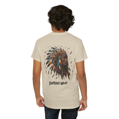Shattered Warbonnet Elderly Native Graphic Tee