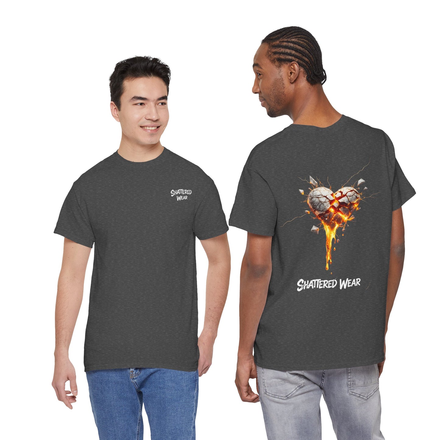 Shattered White Heart Wear Graphic Tee