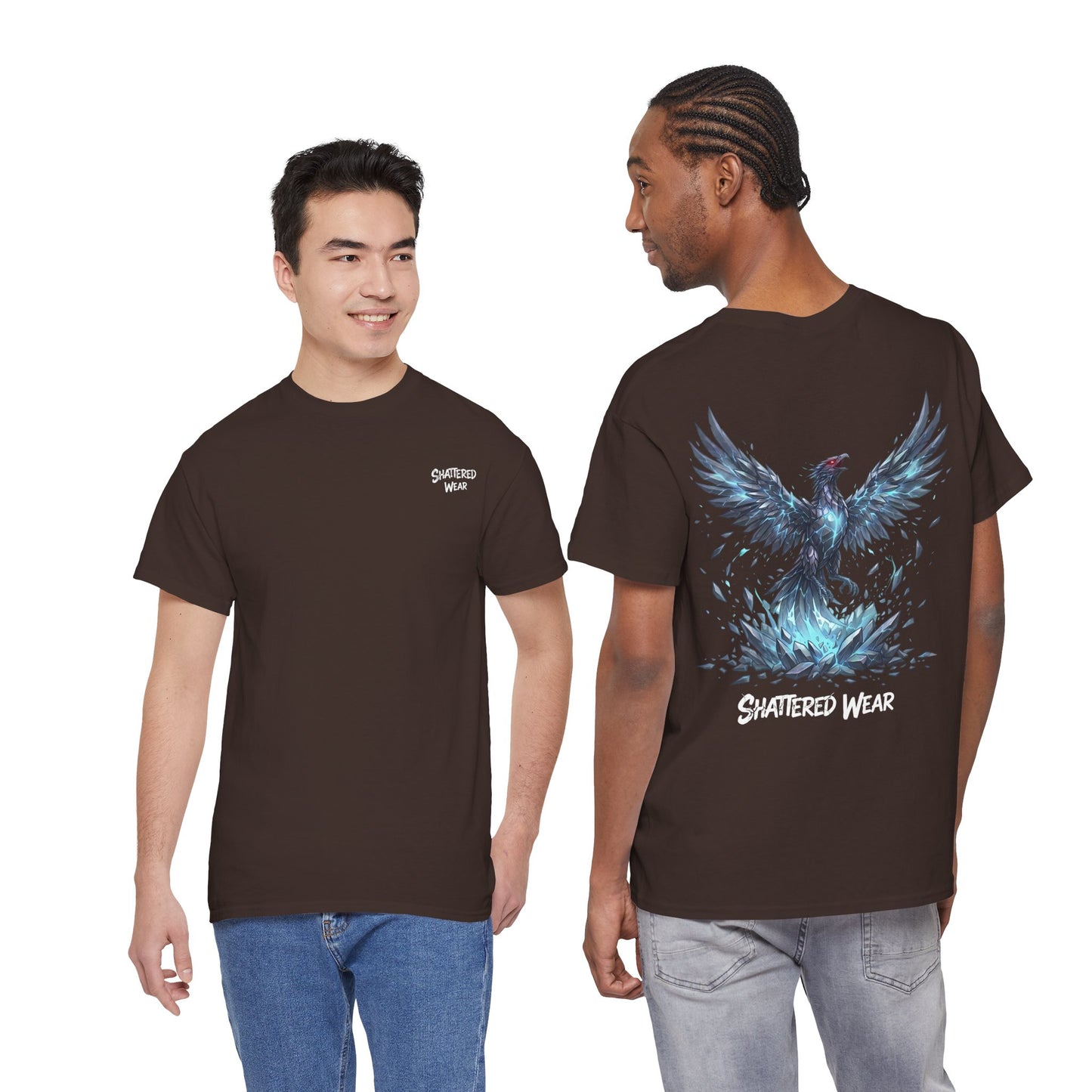 Shattered Blue Rising Phoenix Wear Graphic Tee
