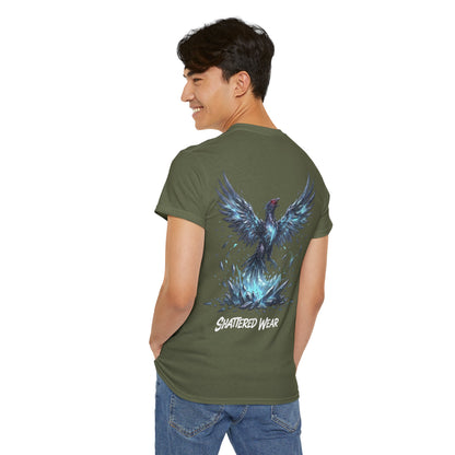 Shattered Blue Rising Phoenix Wear Graphic Tee