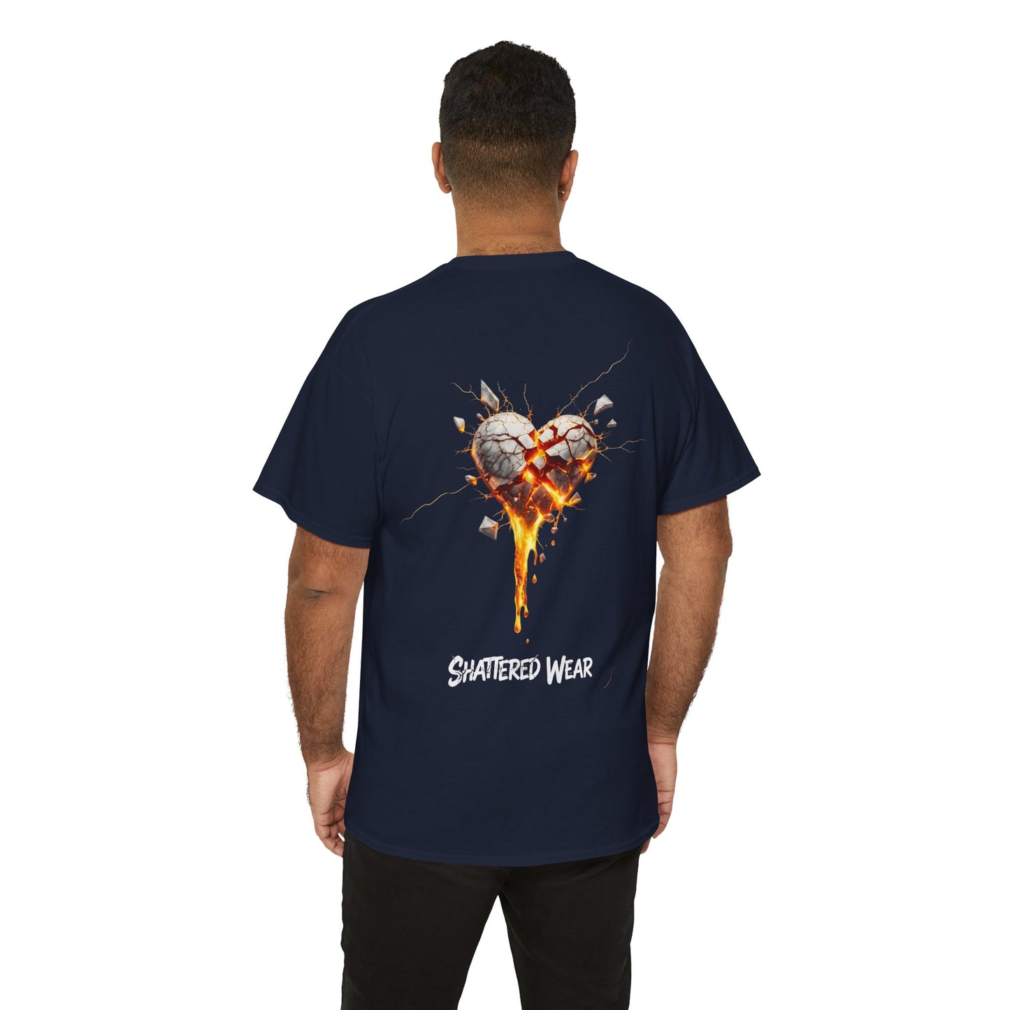 Shattered White Heart Wear Graphic Tee