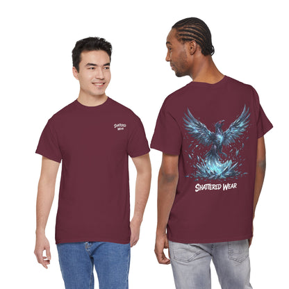 Shattered Blue Rising Phoenix Wear Graphic Tee