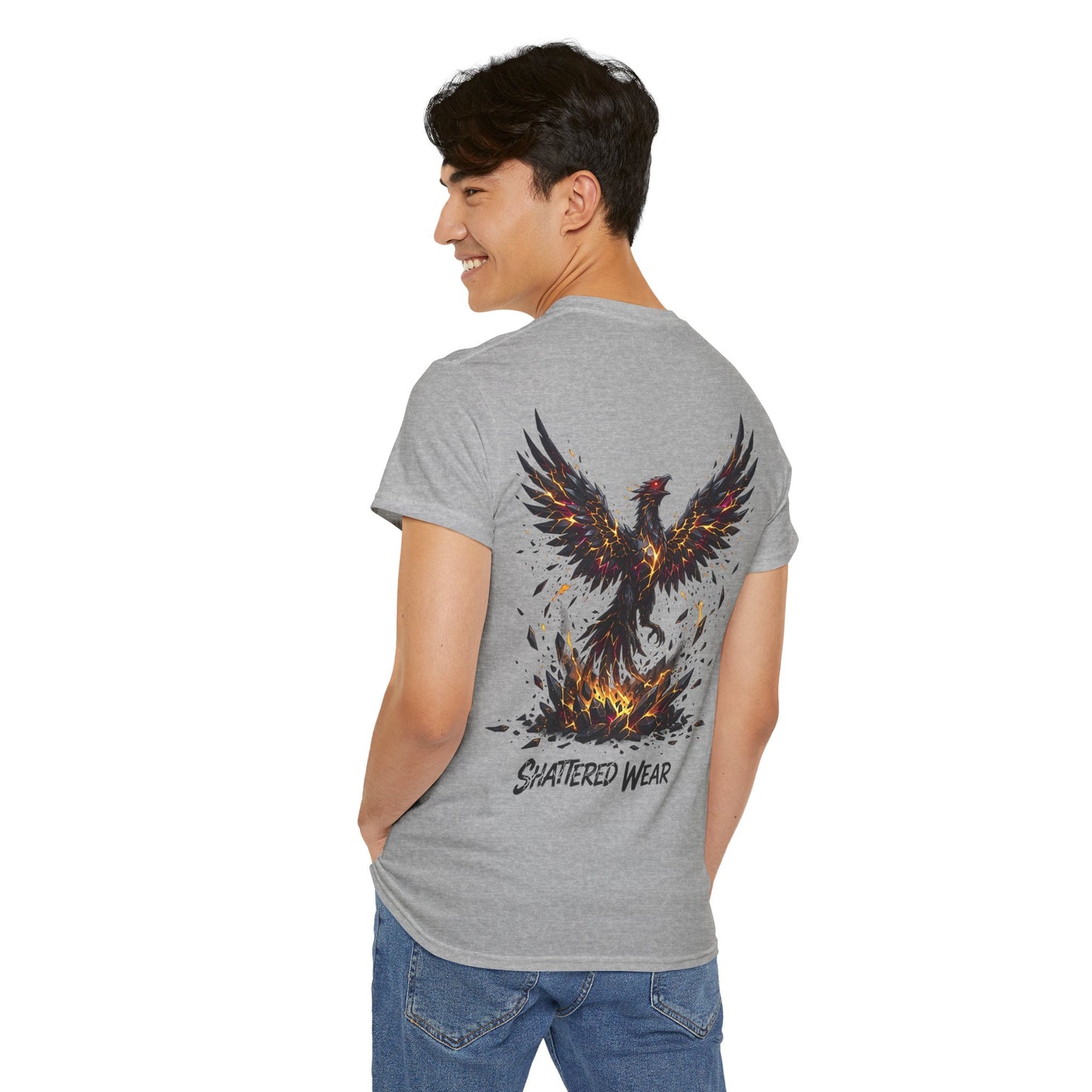 Shattered Gold Rising Phoenix Wear Graphic Tee