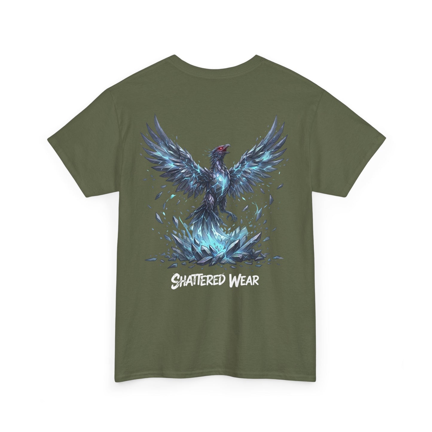 Shattered Blue Rising Phoenix Wear Graphic Tee