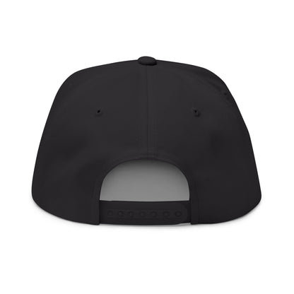 Shattered Wear Embroidered Flat Bill Cap Black