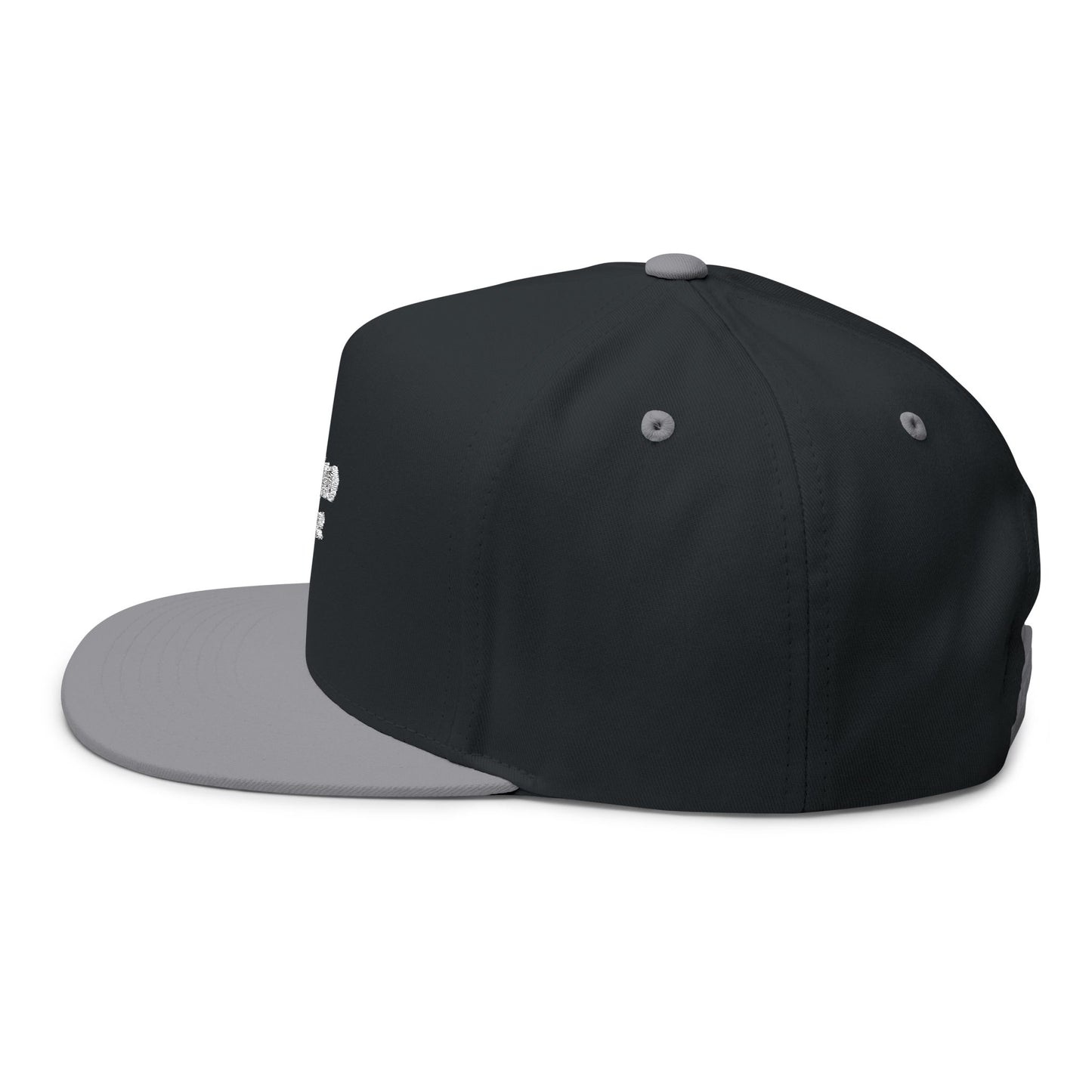 Shattered Wear Embroidered Flat Bill Cap Black