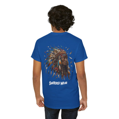 Shattered Warbonnet Elderly Native Graphic Tee