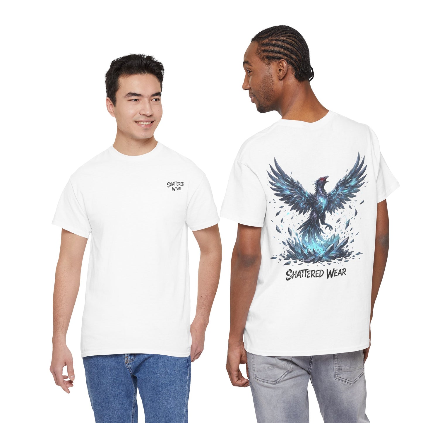 Shattered Blue Rising Phoenix Wear Graphic Tee